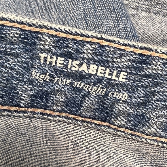 Adriano Goldschmied The Isabelle Denim Jean High Rise Straight Crop Slit Hem - Picture 9 of 10
